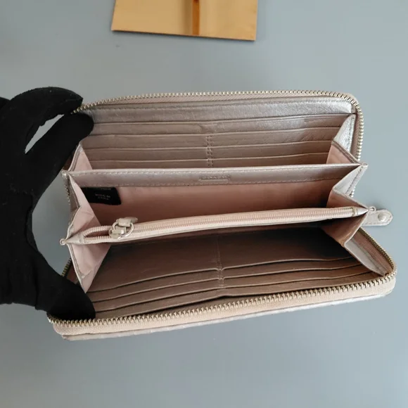 Coach Metallic Gray Women's Wallet - Picture 7 of 11